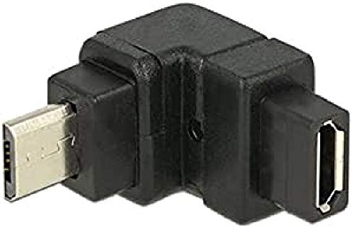 Delock Adapter USB 2.0 Micro-B Stecker > USB 2.0 Micro-B Buchse gewinkelt Oben