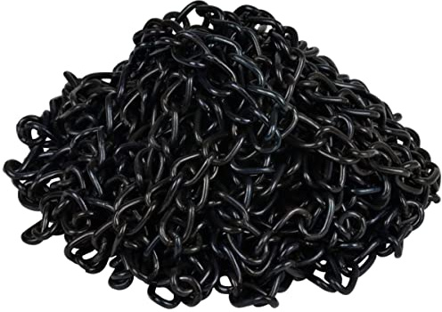 Corderie Italiane 006007456 Panzerkette Ø 2 mm, innen Glieder 10 mm x 4 mm, Blister 1,5 m, schwarz