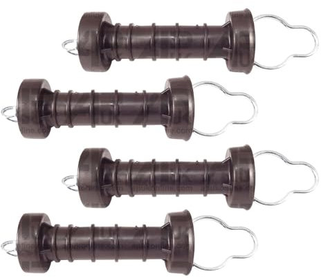 4x HD Electric Fence Loop Hook Gate Handle Spring Inside Insulator Fencing Poly