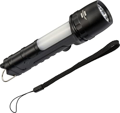 Brennenstuhl LuxPremium LED Taschenlampe THL 300 / COB Handlampe mit Seitenlicht (max. 30h Leuchtdauer, 8 Modi, 360+240 lm, IP54, batteriebetrieben, Camping Zubehör)