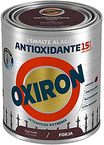 OXIRON Esmalte antioxidante al agua forja Rojo Óxido 750ml