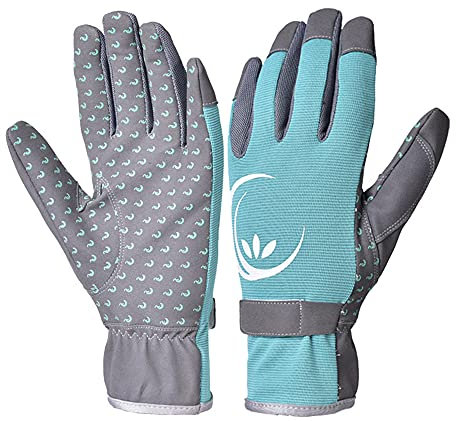 EUYIMOMO working gloves,Gardening Gloves, Silicone Anti-slip Ladies Outdoor Riding Cocoon-proof Cleaning Gloves-XXL