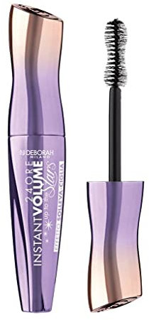 Deborah Milano - Mascara 24 Ore Instant Volume Up to the Stars, Effetto Volumizzante, Allungante e Incurvante a Lunga Durata, con Proteine della Seta, Nutrite ed Elastiche, Nero, 12 ml