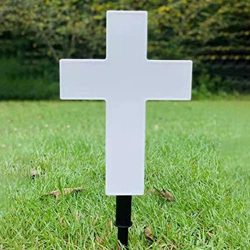 BAILIP Croix solaire en forme de croix - Lampe solaire d'extérieur - Décoration de jardin - Cadeau commémoratif - Cimetière LED Jésus - Décoration d'allée et d'aménagement paysager