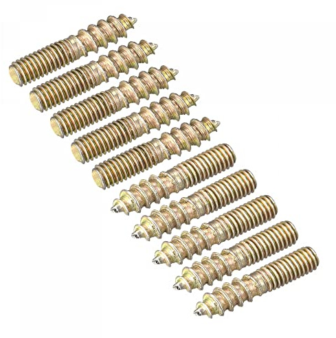 sourcing map 12 Stück Doppelkopfschrauben Aufhänger Schrauben für Holz Möbel M4x20mm