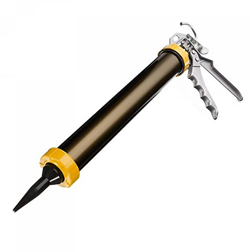 sourcing map Manuell Abdichtungspistole Edelstahl 600ml/20oz 12:1 Schubverhältnis Champagner