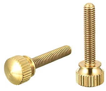 sourcing map 2 tornillos moleteados, pernos de hombro de latón M4 x 25 mm, cierres escalonados para PC, electrónico, mecánico