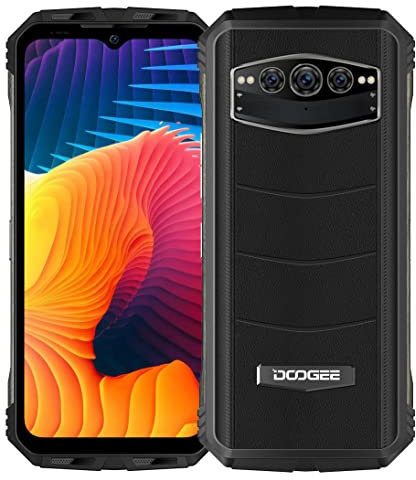 DOOGEE 5G Outdoor Smartphone ohne Vertrag V30, eSIM, Dimensity 900 Octa Core 8GB+256GB, 6.58'' 120Hz FHD+, 108MP Triple AI Kamera(20MP Nachtsicht), 10800mAh Akku, Android 12 IP68 Handy, NFC Schwarz