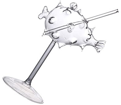 minkissy Globefish Shape Cocktail Glass Wedding Anniversary Birthday Party Glassware