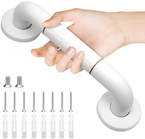 Barres d'appui Salle de Bain Avec Poignée Antidérapante et Cercles de Sécurité Lumineux,WC,Douche,Porte-serviettes,Aide-escalier Seniors et Enfants 30cm