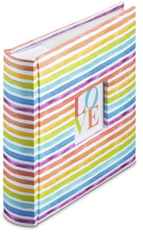 Hama Fotoalbum Einsteckalbum, für 200 Fotos 10x15 (Fotoalbum zum Einstecken, Memoalbum mit Beschriftungsfeld, Einsteckalbum 10x15, Albumcover individualisierbar) bunt