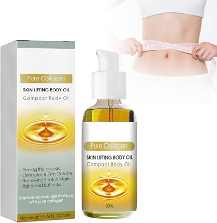 Kollagen Lifting Body Oil, 50ml Boost Straffendes Körperöl Straffendes Hautpflege Öl Gegen Dehnungsstreifen, Straffendes Pflege-Öl Für Hals, Dekolleté, Oberarme, Oberschenkel