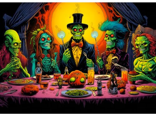Jigsaw Puzzles for Adults 1000, Puzzles for Adults, Challenging Puzzles, Puzzle Game for The Whole for Women, Gifts for Men, Theme:Devil's Dinner