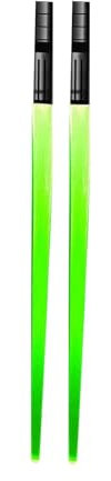 Sharplace Lichtschwert-Essstäbchen, leuchtende Essstäbchen, leichte Leuchtstäbe, leuchtende LED-Essstäbchen für Sportveranstaltungen und Konzerte, Grün