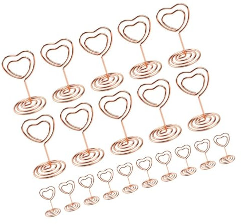 SEWACC 20stücke Tischnummernhalter Aus Metall Als Notiz Und Fotohalter Geeignet Mit Standfuß Für Stabilen Stand Für Hochzeiten Geburtstage Und Jubiläen