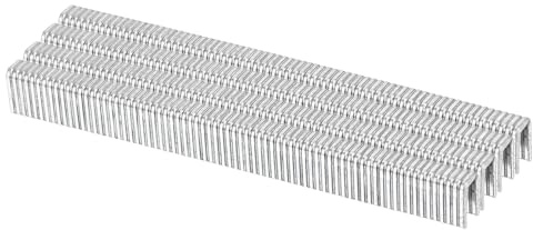 sourcing map Lot de 1 000 agrafes à couronne étroite de calibre 18 pour agrafeuse pneumatique et électrique, 0,6 x 0,95 cm, blanc