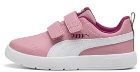 PUMA Barn Unisex Courtflex V3 sneakers, Poised Pink Puma White Berry, 33 EU