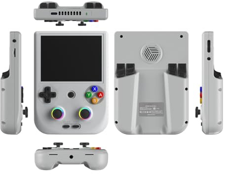 BAUBAUPLAY RG406V Retro Handheld Spielekonsole, 4 Zoll IPS Screen 8+128G Pocket Handheld Game Spielkonsole für Geschenk zu Weihnachten (ohne Karte)