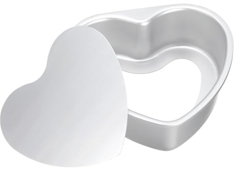 QUARKZMAN Moule à gâteau en forme de cœur avec fond amovible de 6 pouces en aluminium antiadhésif pour gâteau au fromage, idéal pour les mariages, anniversaires et événements