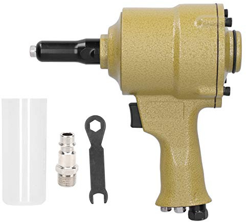 RepiceFinem Style Japonais Pneumatic Air Riveter Riveting Pulling Fignement Gun idéal pour Tirer des Rivets 2 4 à 4 8 mm avec Une Structure de Frappe à Double Marteau la (Style européen)
