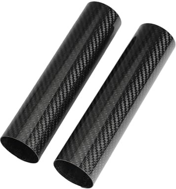 TILIEINE Soufflet de Fourche Moto Pièces de Moto réglables, Protection de Fourche Avant en Fibre de Carbone, Compatible avec Kawasaki, Suzuki et Honda Caches de Fourche Moto(160mm 1 Pair)