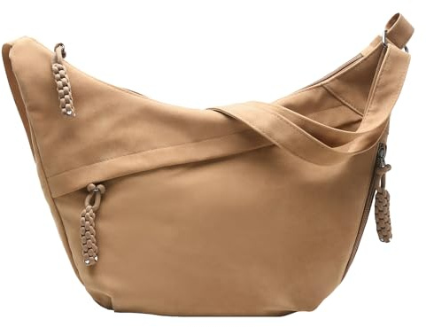 AVZYARDY Borse a tracolla retrò in ecopelle a mezzaluna per donna, grande hobo, borsa a spalla, bagaglio a metà luna, portafoglio dumpling casual, ideale per viaggio, shopping e lavoro