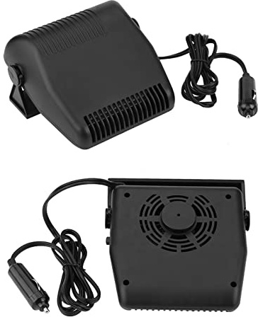 Domary Tragbarer 12-V-Auto-Keramik-Heiz-Windschutzscheiben-Defroster-Demister, Schnell Aufheizender Heizlüfter für Winter und Sommer, Ideal Zum Auftauen und Kühlen der