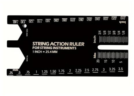 Corde per chitarra, righello di altezza, strumento di riparazione per ukulele, basso, banjo, mandolino