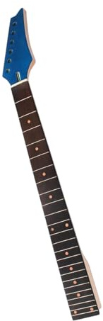 Einfach zu installierender E Gitarren Kopfplattenersatz mit 24 Bünden Griffbrett E Gitarrenhals aus Holz mit Griffbrett