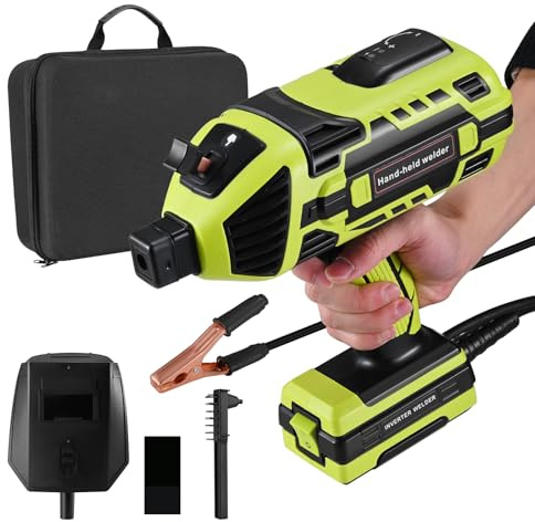 Welding Machine, 220V Portable Electric Handler Welder 6 Variable Current Settings with IGBT Inverter Suitable for Welding Rods Home DIY Repair from (2.5-3.2mm) 20-120Amp Overheat Protection Green