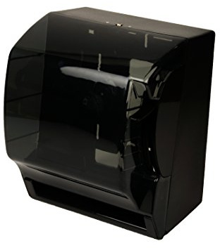 Quicky – Dispensador de papel toalla de mano Manual plástico, negro transparente