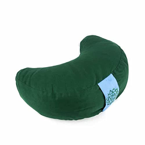 Cuscino a mezzaluna da meditazione, verde
