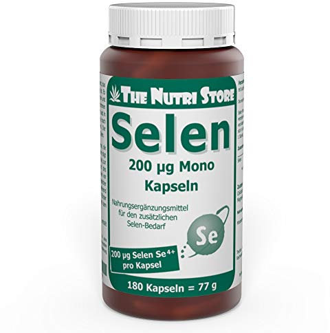 Selen 200 µg Mono Kapseln 180 Stk. - Nahrungsergänzungsmittel für den zusätzlichen Selen-Bedarf