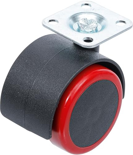 BGS Diy 80336 | Ruedas de dirección dobles | rojas/negras | 50 mm