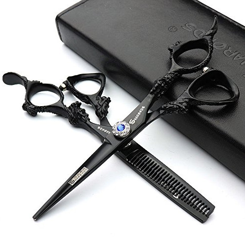 Japon 440 C modelage Studio Ciseaux Coiffeur professionnel 6Pouce outils de modelage Ensemble de ciseaux de coupe Et ciseaux à effile