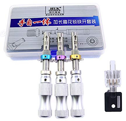 Loboo Idea Tubular Lock Pick Set Tubular Key Pick Lockpicking Training Tools , Inklusive 3-teiligem Kupferrohr Dietrich Set Und Lockpicking Übungsschloss Set Für Anfänger Und Profi-schlosser