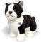 Boston Terrier Bulldogge Kuscheltier Hund stehend schwarz-weiß Plüschtier Taylor