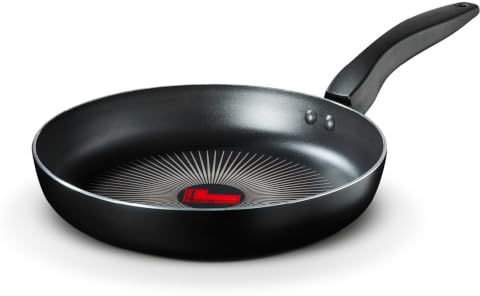 Tower T700312 SmartStart Gourmet 30cm Aluminium Frying Pan with Easy Clean Aeroglide Non-Stick, Long Lasting, Induction Compatible, Oven Safe, PFOA Free, Black
