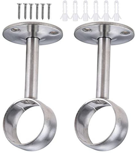 Hicello 32mm Gardinenstangenhalter, Kleiderstangenhalter, Deckenstangenhalter, Garderobenstangenhalter aus Edelstahl für Bad, Balkon, Küche, Schrank