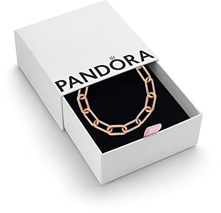 PANDORA ME Link Chain Bracelet, 14K Gold-Plated | 14k Gold-Plated Sleek & Textured Links, Two Openable Connectors, Carabiner Clasp, for Pandora ME Medallion Charms