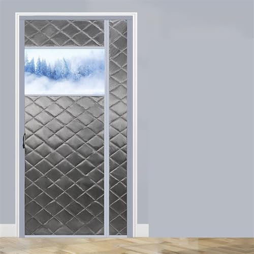 Rideau de porte thermique Rideau de porte d'hiver domestique Isolation thermique Chaleur Coupe-vent Cloison Isolation phonique Rideaux de porte Garder au chaud Maison (couleur : gris, taille :