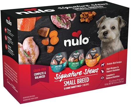 Nulo Signature Stews Variety Pack: Small Breed Wet Dog Food, 2.8 oz, Pack of 12