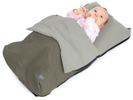 Deryan Air Traveller – babyresesäng med madrass – barnsäng för flygplan och resor – babyresesäng (flygplan) – 2 i 1 – stol och säng – med bärväska och madrass – 75 x 45 x 6 cm