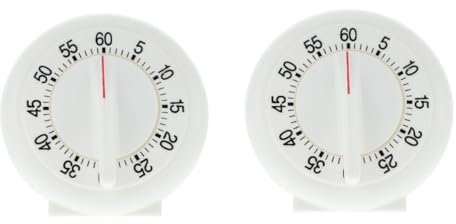 Cabilock 2pcs Manual Egg Timer Cooking Timer Alarm Mechanical Kitchen Compact Size Ideal for Baking Frying Cooking