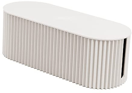 Cable Management Box, Cable Organizer Box Extension Cord Organizer Power Strip Holder for Power Strips, Surge Protectors, Chargers, Adapters (White Small Size)