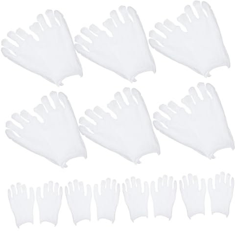 DOITOOL 10paare Weiße Baumwollhandschuhe Schutzhandschuhe Arbeitshandschuhe Für Juweliergeschäfte Und Vielfältige Anlässe Baumwoll-material