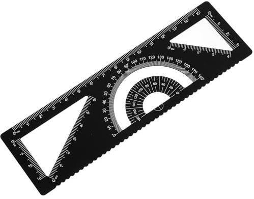 Ymapinc Set di righelli infrangibili, 15 cm, geometria matematica per studenti, insegnanti, architetto, misurazione dei caratteri