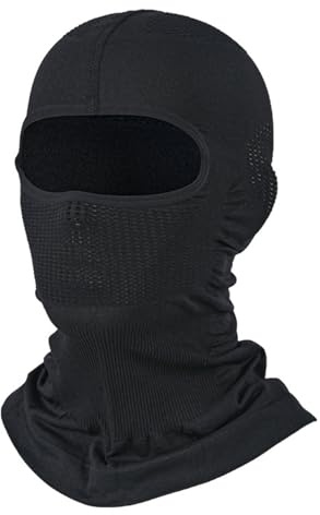 WUNZILO 1 pcs Sturmhaube Vollgesichtsmaske Balaclava Helm Liner für Motorrad Radfahren Ski Maske für Männer Frauen atmungsaktiv, Schwarz, Mesh ist nicht stickig