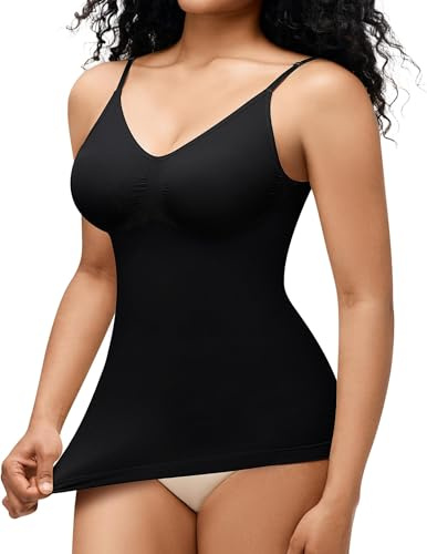 Gotoly Faja Reductora Mujer Compresión Camiseta sin Mangas Adelgazante Lencería Moldeadora Shapewear Sin Costuras Control Shapers (Negro, XL)