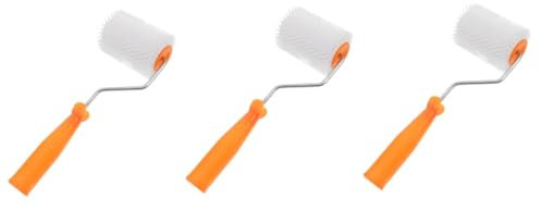 Operitacx 3 Pièces Ciment Autolissant Mousse Béton Niveau Pointe Niveleur Dopé Partie Nivellement Rouleau De Plâtre Outil Rouleuse Cannage Rouleau Pinceau Rouleau Patin à Roulettes Plastique